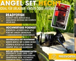 Angel Berger Tele Angelset Hecht Rute Rolle mit Zubehör Angelsets