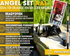 Angel Berger Tele Angelset Aal Rute Rolle mit Zubehör Angelsets