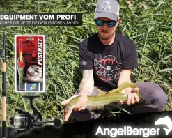 Angel Berger Tele Angelset Aal Rute Rolle mit Zubehör Angelsets