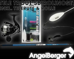 Angel Berger Tele Trout Sbiro Angelset Sbirulinoset Forellenset Angelcombo Forellenangeln Sbirofischen Rute Rolle Angelzubehör Angelsets