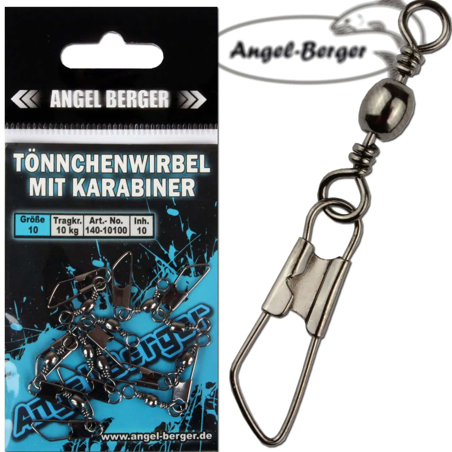 Angel Berger Tönnchenwirbel mit Karabiner Zielfische