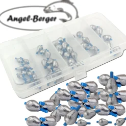 Angel Berger Tropfenblei Sortiment mit Box Blei in Dose  Friedfischangeln