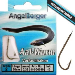 Angel Berger Vorfachhaken Aal/Wurm Angelhaken gebundene Haken Angelhaken  Friedfischangeln