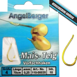 Angel Berger Vorfachhaken Mais/Teig Angelhaken gebundene Haken Angelhaken Friedfischangeln