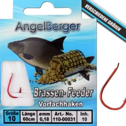 Angel Berger Vorfachhaken Brassen/Feeder  Angelzubehör