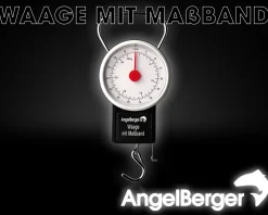 Angel Berger Waage mit Maßband bis 32 kg Hängewaage Anglerwaage Fischwaage Zugwaage Angeln Friedfischangeln