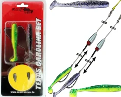 Angel-Berger Wild Devil Baits Texas Carolina Set Texas-Carolina Monatage Ready2Fish Texas Rig Carolina Rig Finesse Montage Zander Sortimente
