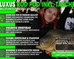 Luxus Rod Pod mit Tasche Rodpod Rutenständer Karpfen Rod Pod