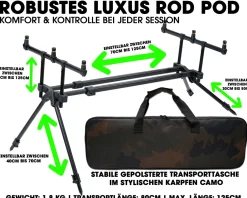 Luxus Rod Pod mit Tasche Rodpod Rutenständer Karpfen Rod Pod