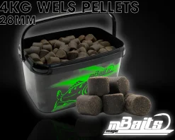 Magic Baits 4 Kg Wels Pellets mit Eimer Catfish Pellets Giant Halibut Pellet Wallerpellets Welsköder Waller Angeln Futtermittel