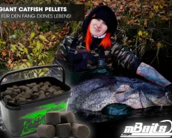 Magic Baits 4 Kg Wels Pellets mit Eimer Catfish Pellets Giant Halibut Pellet Wallerpellets Welsköder Waller Angeln Futtermittel