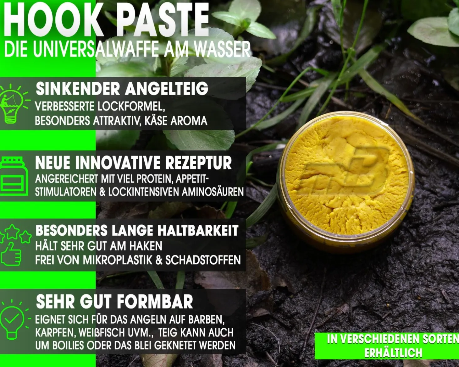 Magic Baits Angelteig Käse Hook Paste sinkend Angelköder Karpfenteig Futtermittel