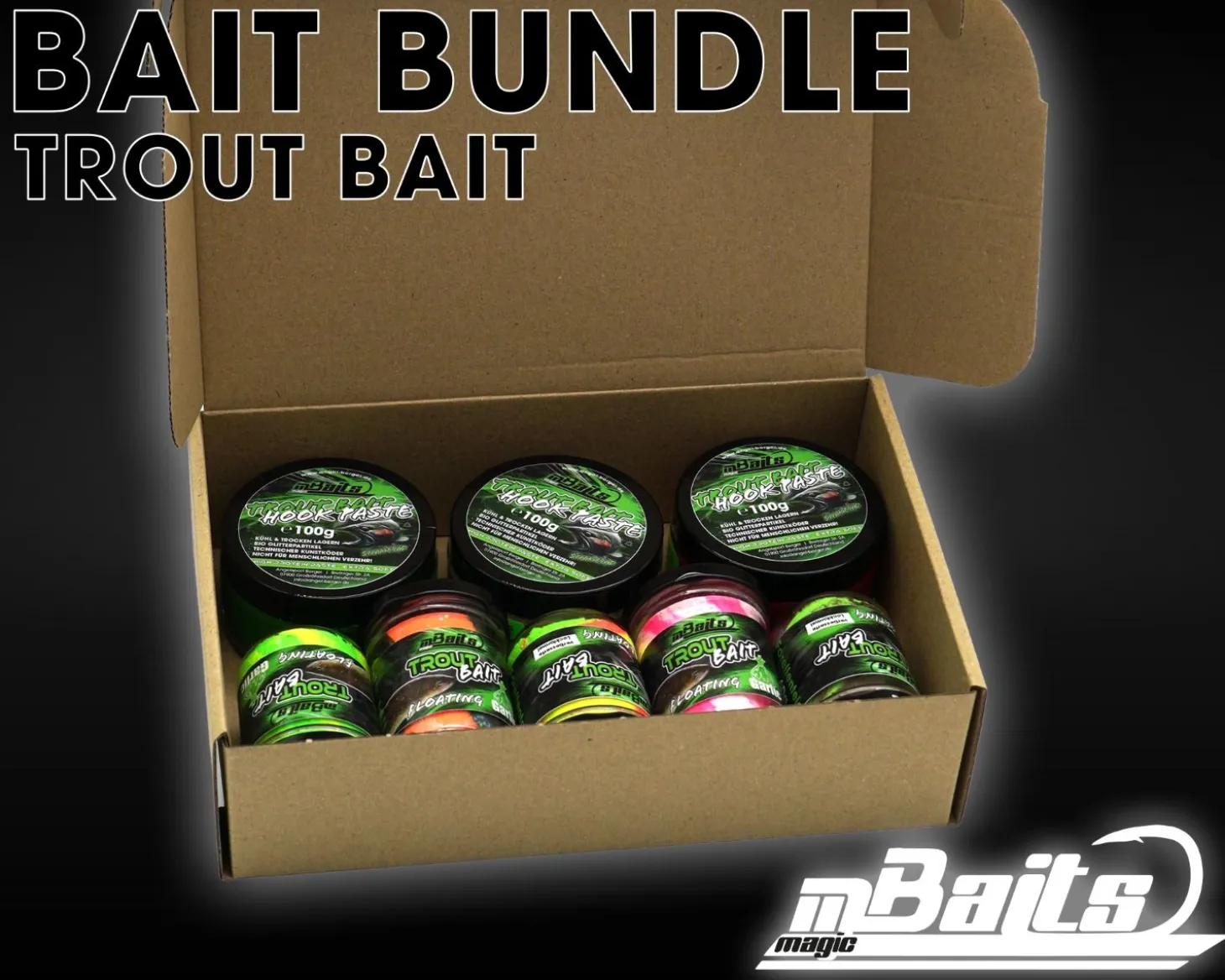 Magic Baits Bait Bundle Trout Bait All in One Forellenteig Set Vorteilspack Troutbait Sparbundle Forellenpaste Angelteig schwimmend sinkend Angelköder
