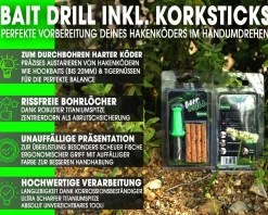 Magic Baits Bait Drill 6mm with Cork Sticks Köder Bohrer mit Kork Sticks Carp Tackle Tool Werkzeug Zielfische