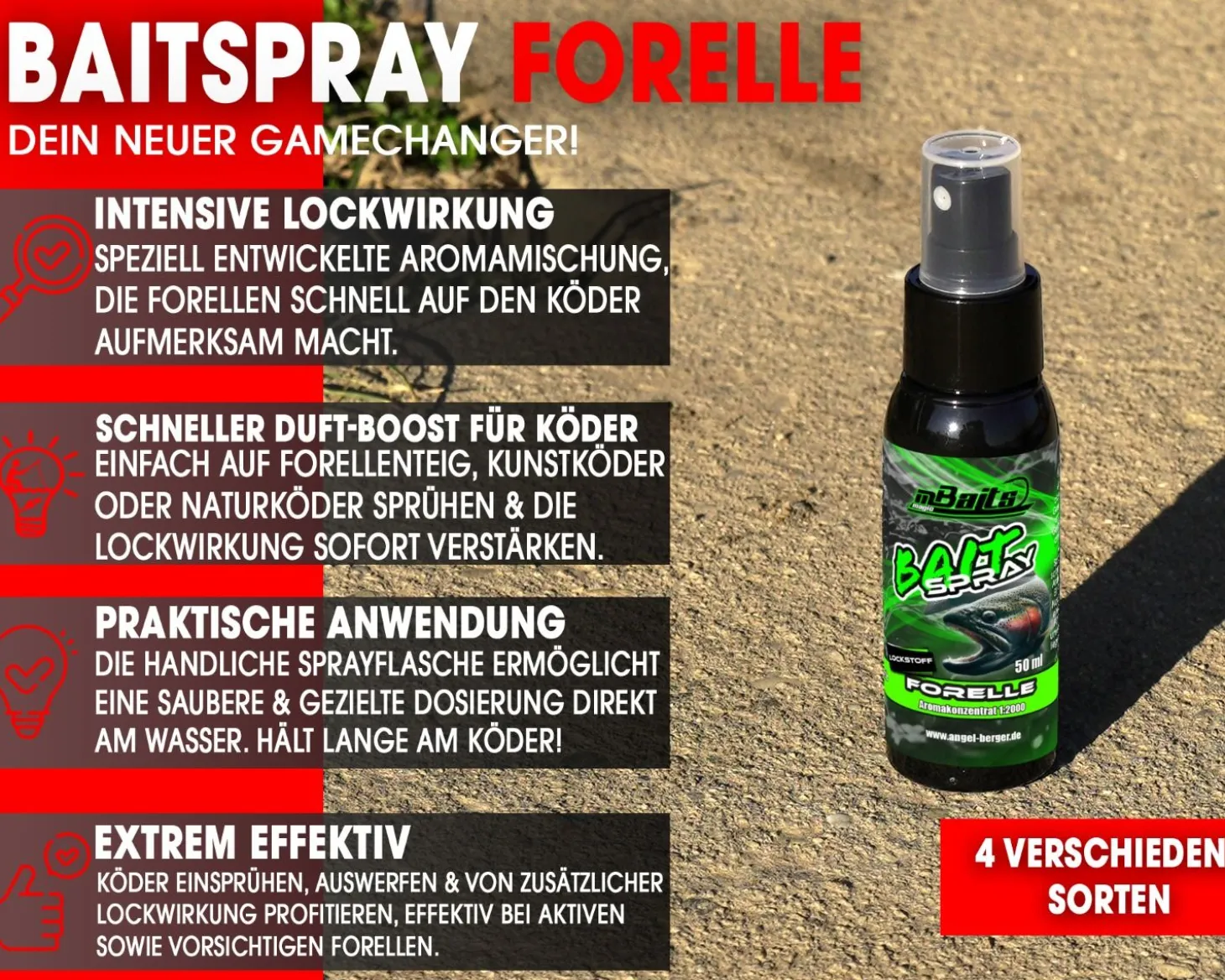 Magic Baits Bait Spray Forelle Power Lockstoffspray Carp Köderspray Flüssiglockstoff Attractor Lockstoffe / Flüssiglockstoffe