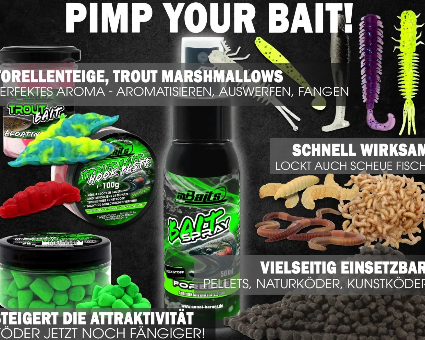Magic Baits Bait Spray Forelle Power Lockstoffspray Carp Köderspray Flüssiglockstoff Attractor Lockstoffe / Flüssiglockstoffe