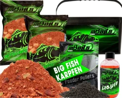 Magic Baits Big Fish Futterset mit Eimer Groundbait Liquid Pellets Futtermittel