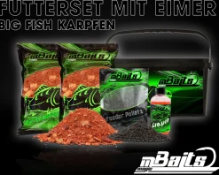 Magic Baits Big Fish Futterset mit Eimer Groundbait Liquid Pellets Futtermittel
