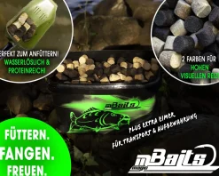 Magic Baits Black & White Carp Pellets 20mm 4 Kg im Eimer Karpfenpellets with Bucket Futterpellets Karpfen Pellet Mix Feeder Halibut Pellet Karpfenköder  Futtermittel