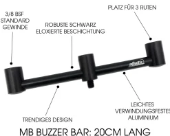 Magic Baits Black Buzzer Bar 3 Rods Buzz Bar Bank Stick Karpfen Angeln Carp Fishing Tackle Karpfen Auflagen & Banksticks