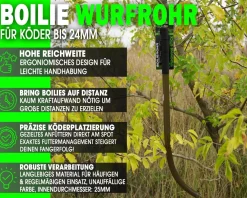 Magic Baits Boilierohr Wurfrohr Throwing Stick 25mm Futterrohr für Boilies Carp Wurfstab zum Karpfenanglen Karpfen Zubehör