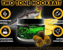 Magic Baits Captain Banana Hook Baits Two Tone Boilies Premium Range  Futtermittel