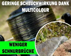 Magic Baits Carp Line CX Pro Camou 600m Karpfenschnur Camouflage Monofile Angelschnur Extra Tough Monofilament  Angelschnur
