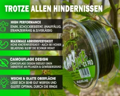 Magic Baits Carp Line CX Pro Camou 600m Karpfenschnur Camouflage Monofile Angelschnur Extra Tough Monofilament  Angelschnur