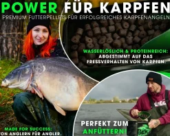 Magic Baits Dark Halibut Pellets gelocht Futterpellets Carp Pellet Karpfenköder AngelköderKarpfenfutter zum Karpfenangeln Futtermittel