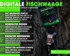 Magic Baits Digital Fischwaage 40kg Angelwaage Hängewaage Zugwaage  Angelzubehör