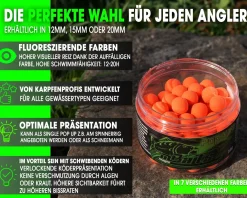 Magic Baits Fluo Pop Ups Orange Natur Futtermittel