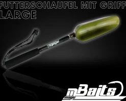 Magic Baits Futterschaufel Large mit Griff Futterkelle Big Bait Spoon and Handle Futterschaufel für Boilies Pellets Partikel zum Karpfenangeln Zielfische