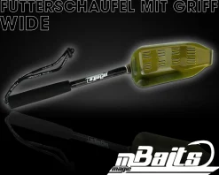 Magic Baits Futterschaufel Wide mit Griff Futterkelle Bait Spoon with Slots and Handle Futterschaufel für Boilies Pellets Partikel Zielfische