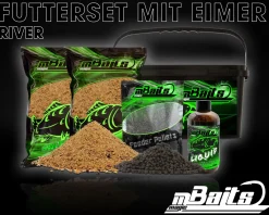 Magic Baits Futterset mit Eimer Groundbait Liquid Pellets Angelfutter Futtermittel