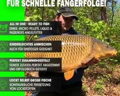 Magic Baits Futterset mit Eimer Groundbait Liquid Pellets Angelfutter Futtermittel