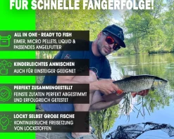 Magic Baits Futterset mit Eimer Groundbait Liquid Pellets Angelfutter Futtermittel