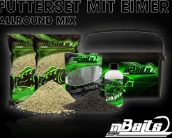 Magic Baits Futterset mit Eimer Groundbait Liquid Pellets Angelfutter Futtermittel