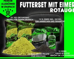 Magic Baits Futterset mit Eimer Groundbait Liquid Pellets Angelfutter Futtermittel