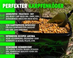 Magic Baits 3kg Ready Particle Mix Scopex im Eimer Carp Seeds Angelfertig Partikel Karpfen Köder Gekochte Körner Karpfenfutter Futtermittel
