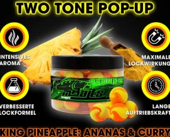 Magic Baits King Pineapple Two Tone Pop Ups 16mm Boilies Premium Range  Futtermittel