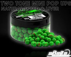 Magic Baits Mini Two Tone Pop Ups Method Feeder Boilies Premium Range -Natural Squid & Liver Futtermittel
