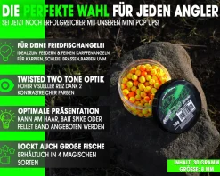 Magic Baits Mini Two Tone Pop Ups Method Feeder Boilies Premium Range -King Pineapple Futtermittel
