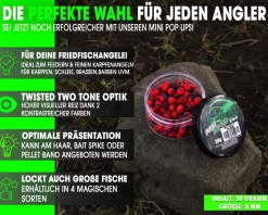 Magic Baits Mini Two Tone Pop Ups Method Feeder Boilies Premium Range -Red Garlic  Futtermittel