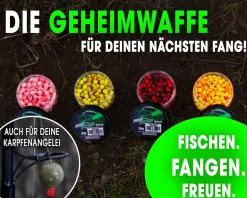 Magic Baits Mini Two Tone Pop Ups Method Feeder Boilies Premium Range -Red Garlic  Futtermittel