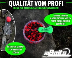 Magic Baits Mini Two Tone Pop Ups Method Feeder Boilies Premium Range -Red Garlic  Futtermittel