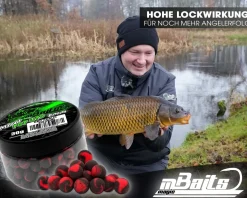 Magic Baits Mini Two Tone Pop Ups Method Feeder Boilies Premium Range -Red Garlic  Futtermittel