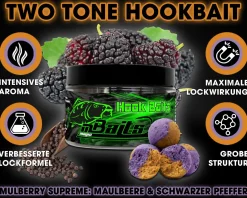 Magic Baits Mulberry Supreme Hook Baits Two Tone Boilies Premium Range  Futtermittel