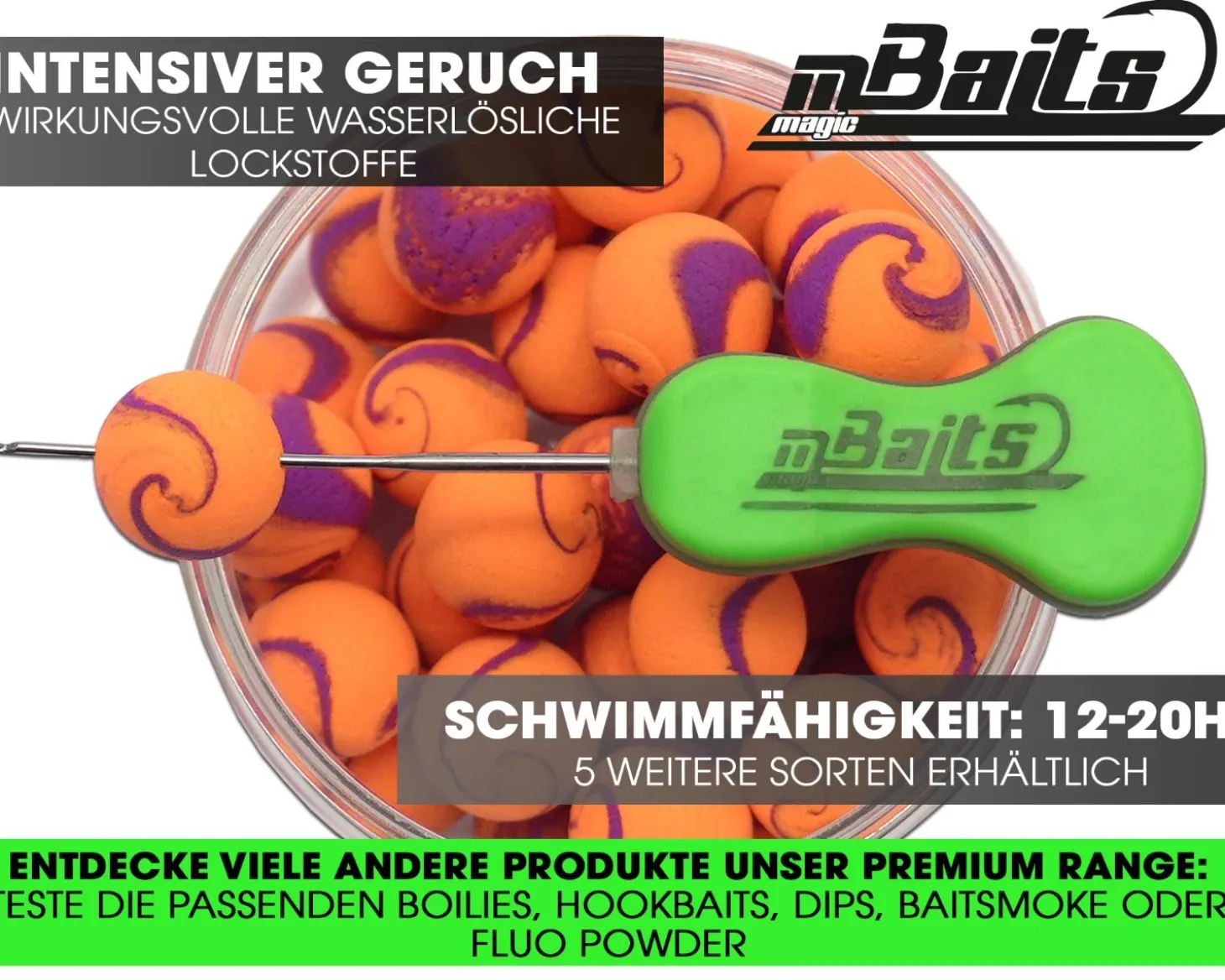 Magic Baits Mulberry Supreme Two Tone Pop Ups 16mm Boilies Premium Range Futtermittel