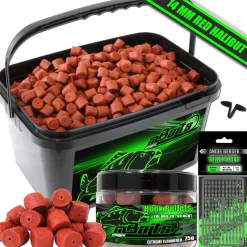 Magic Baits Pellet Set im Eimer Red Halibut Fisch Pellet  Futtermittel