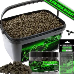 Magic Baits Pellet Set im Eimer Dark Halibut Fisch Pellet  Futtermittel